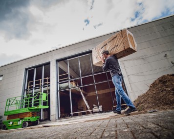 März 2022: Der Umbau der Halle beginnt